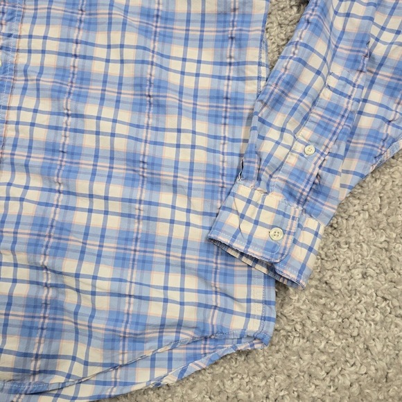 Vineyard Vines Harbor Shirt Mens Medium Blue Plaid Button Up Lightweight Vented - Picture 2 of 11